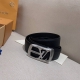 Louis Vuitton、独家Lv腰带 自动扣系列 钢五金 精致手工绘边 柔软舒适 宽3.5Cm。