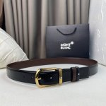 配全套包装礼盒万宝龙。 头层牛皮3.5Cm 双面均可佩戴 官网同步，纯铜金属标识。该皮带可调节，且能根据需要剪裁，达到修身效果。