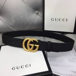 配送专柜全套礼盒包装。 Gucci 经典原单配以标志双 G 带扣。宽度:3.8Mm手感柔软，修长真皮腰带采用gucci原厂小牛皮精致而成。 品质保证 无忧售后