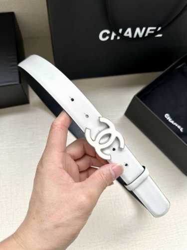 特 宽度3.0Cm Chanel 香奈儿 进口柔软小牛皮纹路清晰五金配件金 银色 金属磨胶钢扣。
