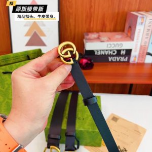 原版品质打孔 品牌：古奇G家 男女 颜色：黑 扣头：金 扣头：原版精品纯铜五金扣头 带身：原版牛皮 尺寸：宽约：3.8 3.0 2.0Cm 长约：95Cm-12