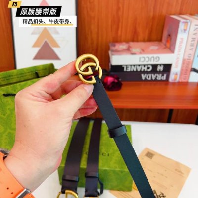原版品质打孔 品牌：古奇G家 男女 颜色：黑 扣头：金 扣头：原版精品纯铜五金扣头 带身：原版牛皮 尺寸：宽约：3.8 3.0 2.0Cm 长约：95Cm-12