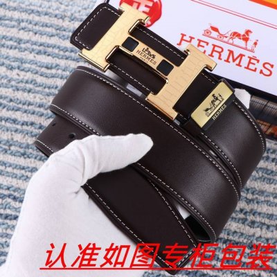 品名：爱马仕...腰带原单 皮带 材料：百分百头层牛皮，保证真皮。24K纯钢扣双面可用专柜同等质量， 送人自用首选 包装： 请认准如图专柜包装，赠送打孔器，银联