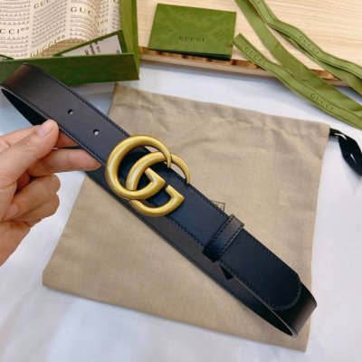 Gucci 古奇官网春夏新款，正品规格 3.0Cm进口皮底小牛皮细腰带搭配精品铜扣，时尚百搭