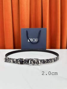 宽度2.0Cm 这款 20Mm Montaigne 腰带从同名手袋汲取灵感，可翻面使用，以双面设计重新诠释经典。一面采用蓝色光滑牛皮革，另一面采用蓝色 Obli