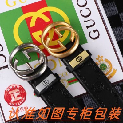 品名：古奇.Gu...Cci原单P180 材料：百分百头层牛皮，保证真皮。24K纯钢扣双面可用专柜同等质量， 送人自用首选 包装： 请认准如图专柜包装，赠送打孔