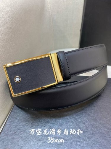 万宝龙男士自动腰带- 宽度34Mm 316精品钢扣 精工打造 手感柔软 可以裁剪