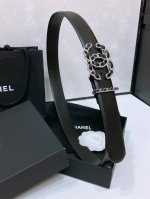 Chanel 24C 链条 牛皮黑 Logo搭扣 黄铜金属 进口胎牛皮平纹带身 饰有Cc小Logo手感柔软 细腻 3.0Cm