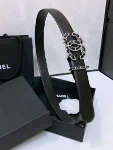 Chanel 24C 链条 牛皮黑 Logo搭扣 黄铜金属 进口胎牛皮平纹带身 饰有Cc小Logo手感柔软 细腻 3.0Cm