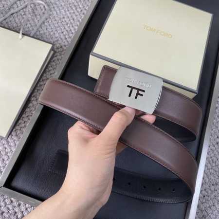 Tom Ford 汤姆福特。新品高端双面小牛皮，简约商务男士腰带，4.0Cm宽，双面使用，配原版包装 - 点击图像关闭