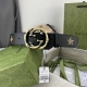 古奇，宽3.8Cm。最新原单意大利进口，Gucci复古标识出自80年代印花，搭配织纹背景，浮雕装饰金属搭扣，条条精美无瑕疵，原厂复刻，做工精细，搭配最新专柜方形
