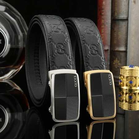 特P180 Gucci古奇秘原单高档品质专柜官网同步宽度3.5精美自动钢扣头意大利双面进口头层小牛皮原版花纹手感极佳 上身郊果棒男士最爱商务休闲两用长度100一 - 点击图像关闭