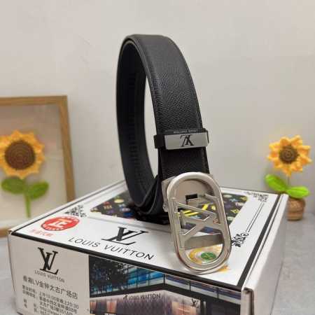 品名：Lv..路易..威登自动带 材质：原单牛皮腰带 百分百头层牛皮腰带保证真皮，24K纯钢扣，专柜原单品质、做工精细，时尚大牌，送人自用首选 包装： 请认准如 - 点击图像关闭