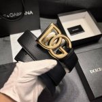 Dg 宽4.0Cm Dolce&Gabbana 新款 进口荔枝纹牛皮 Lux 鞍皮腰带，雅致配饰，搭配双电镀标牌