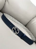 Gucci 古琦官网新款 3.7 最新寬度 雙面用 蘭色啡色黑蘭色進口帆布面料防水料 進口牛皮 非市場便宜 細節部分都會看得到