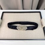 C Hanel 亮面浅金色金属 满钻装饰。羊皮带身 3.0Mm精品 弹性极好 码数S M L Xl