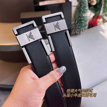火爆来袭品牌：阿玛尼等级：整张头层牛皮。官网同步新款 风格演绎时尚 独特的设计理念 双面可用，每件产品工艺精湛 以优良品质赢得良好的信誉 扣头：原版扣 宽：3. - 点击图像关闭