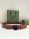 Gucci 宽度4.0Cm 这款单品将品牌的过去与未来贯通在一起，以现代风格的全新设计诠释了经典设计元素。Guccio Gucci字母交织图案巧妙融入纹理和材质