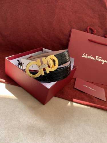 Salvatore、 Ferragamo 基础经典男款3.5Cm 官网有售 专柜同步最新原版定制扣头 两面头层牛皮 顶级 原单扣150