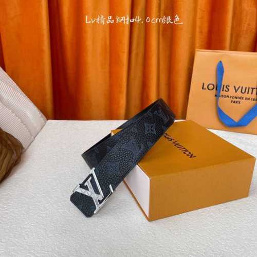 Louis Vuitton ：经典原单品质，一面荔枝纹压花一面平纹底，原单精品钢扣，精工制作，细节看图，实物拍摄，高端奢华，宽度4.0Cm