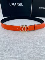宽度3.0Cm Chanel 香奈儿 原版碰纹牛皮金 银 色镶钻钢扣。