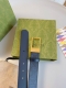 Gucci 款号 722370 Facjo 8408 专柜新款pvc蓝防 进口底 宽度3.5Cm 方形镂空版扣 可自行裁剪。