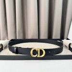 Dior 24早春新款 C D搭扣黄铜腰带扣，小牛皮腰带 经典永存 3.0Cm