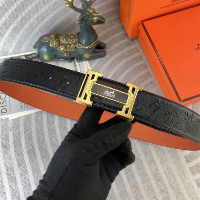 爱马仕 特种皮腰带系列 ，原厂五金精品不锈钢扣，手感柔软舒适 宽3.8Cm。