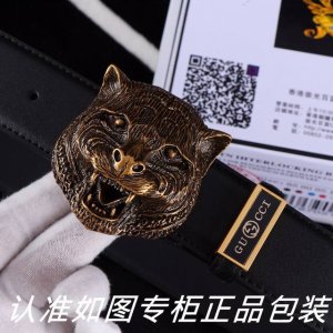 品名：古奇.Gu Cci虎头 型号：认准如图专柜包装，赠送打孔器材料：百分百头层牛皮，保证真皮。24K纯钢扣，虎虎生威gg系列专柜同等质量， 送人自用首选包装：