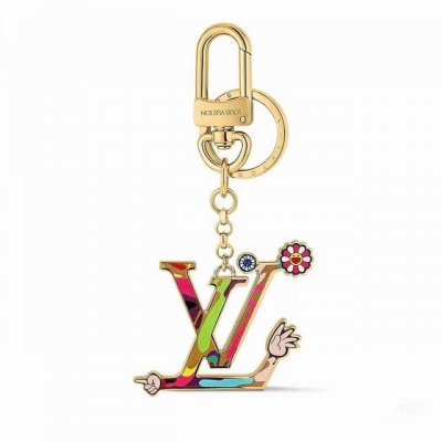 Lv村上隆钥匙扣包包挂饰 Lv X Tm Lv Iconic Superflat 钥匙扣 路易威登再度携手日本艺术家村上隆打造Lv×Tm 系列，令Lv×Tmlv