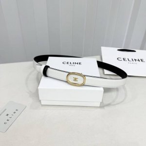 Celin E新品立体浮标扣女士腰带 意大利进口小牛皮 搭铜扣 宽度2.5双面佩戴