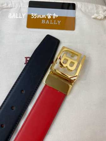 Bally 巴利 专柜同款 男士休闲双面用腰带，宽3.5Cm 双面牛皮是打造晚间都市时尚造型的完美之选。此款腰带以小牛皮精制而成，优雅精致，并融入了品牌标志性L - 点击图像关闭