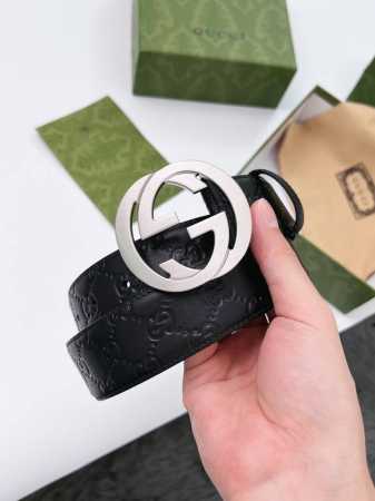 特 Gucci 4.0Mm 男款 双面原厂皮料 精品专柜扣头 高端品质 休闲百搭 专柜同款 - 点击图像关闭