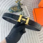 爱马仕 特种皮腰带系列 原厂五金精品不锈钢扣 手感柔软舒适 宽3.8Cm