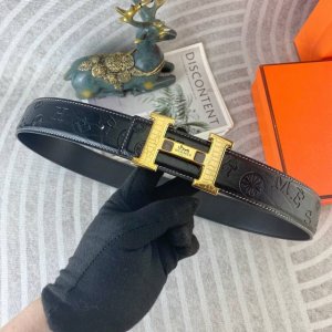 爱马仕 特种皮腰带系列 原厂五金精品不锈钢扣 手感柔软舒适 宽3.8Cm