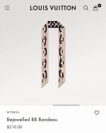 Plv2348Lv束发带！Monogram 图案致意品牌经典，繁复图景均由喷墨印制呈现。法国进口真丝面料非常特别的触感 超多用途：领巾、发带、包包配饰、腰带..
