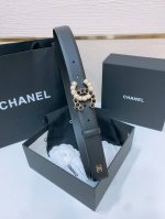 Chanel 春夏新款 小牛皮与黄铜Cc搭扣 精致细腻 光滑优雅 3.0Cm