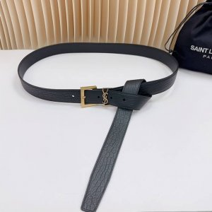 3.0Cm圣罗兰新款腰带 双面头层牛皮皮料 长度 .75.80.85.90.95.100.欧 铜五金扣原版开模定制庆祝]