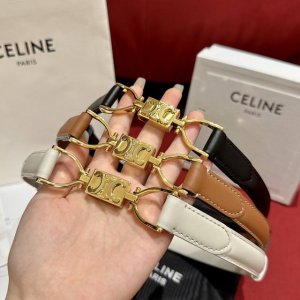 CéLine 腰带 断货王回货 伸缩腰带可调节 宽度1.8Mm精品 进口牛皮女款腰带 均码。