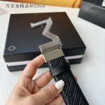 特 P180 Montblanc万宝龙 宽3.5Cm 采用头层牛皮 精品针式扣头 自由裁剪商务休闲皮带P