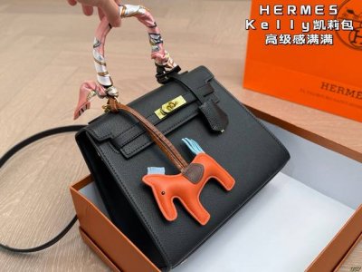 8色 配盒 爱马仕Hermeskelly凯莉包 高级感满满 经典中的经典 任何搭配都可轻松驾驭 尺寸 25 19