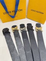 特 Lv时尚经典Pvc搭配头层牛皮 可调至双面用 宽度：4Cm