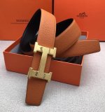 特P190 Hermes[正] 原单货皮带 进口头层牛皮 荔枝纹 寸半38Mm 配H金/银扣