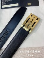 特 万宝龙男士自动腰带- 宽度34Mm 316精品钢扣 精工打造 手感柔软 可以裁剪
