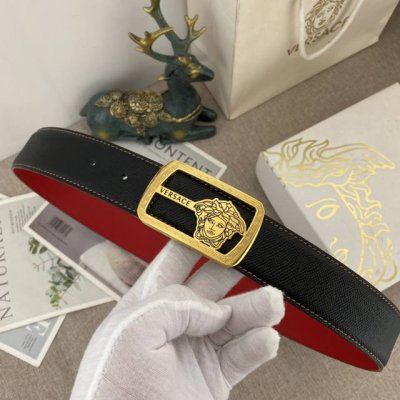 范思哲 特种皮腰带系列 ，原厂五金精品不锈钢扣，手感柔软舒适 宽3.8Cm。