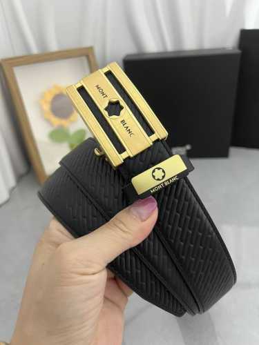品名：万宝龙 Montblanc 自动带 材质：原单牛皮腰带 百分百头层牛皮腰带保证真皮，24K纯钢扣，专柜原单品质、做工精细，时尚大牌，送人自用首选 包装：