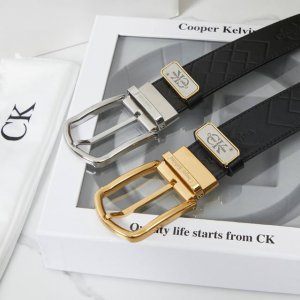 皮带：C K顶级复刻.单扣 双扣 腰带：Ck潮牌.专柜正品.Cooperkelvina原单大牌品质百分百进口原厂头层牛皮，保证真皮-Ck字母Logo针扣设计工艺