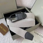 特 Tom Ford 汤姆福特。新品高端小牛皮搭配进口松紧带，简约商务男士腰带，3.5Cm宽，双面使用，配原版包装