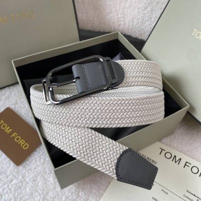 特 Tom Ford 汤姆福特。新品高端小牛皮搭配进口松紧带，简约商务男士腰带，3.5Cm宽，双面使用，配原版包装