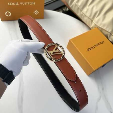L0Uis Vuitt0N 今季新品 男士原單腰帶 寬度35毫米 雙面頭層小牛皮車雙線工藝 搭配新款316精鋼五金 雙面可用 適合沈穩低調的男神使用 - 点击图像关闭